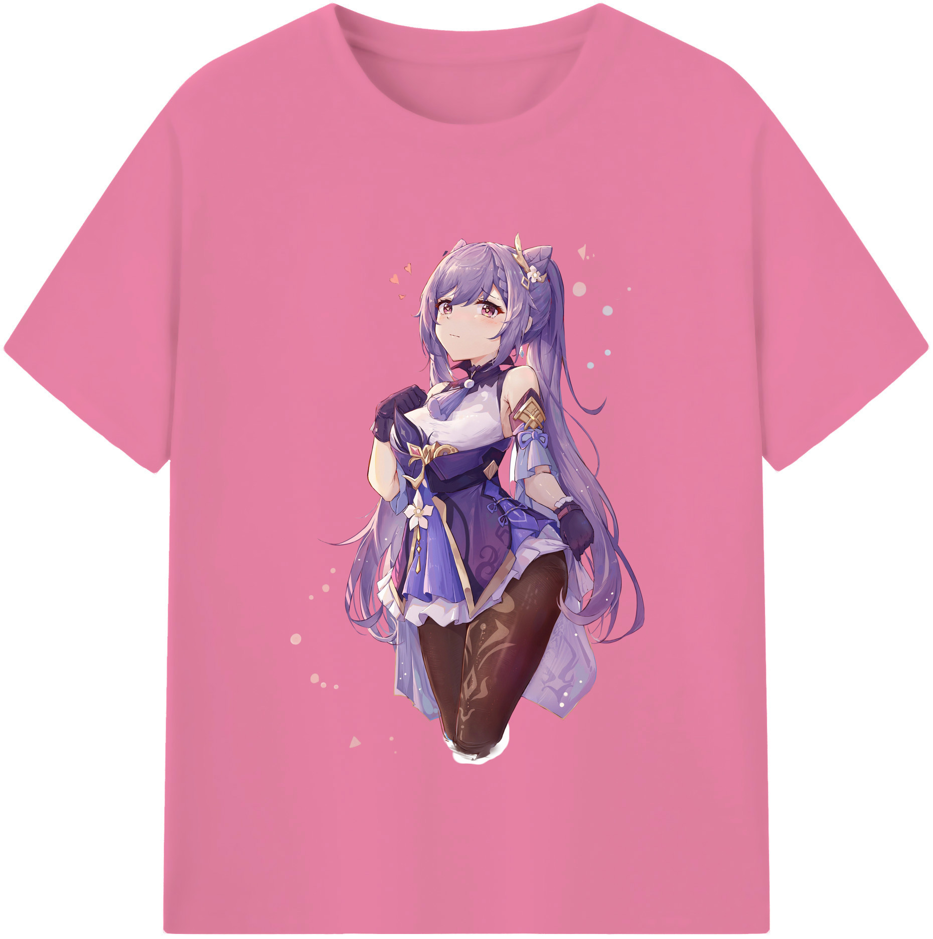 げんし神 刻晴 こくせい genshin Kokusei 綿100％半袖Tシャツ（フロントプリント）